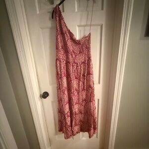 Rose and White Patterned Dress